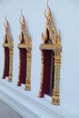 Window pattern in Thailand is the Wat King Kaew Samutparkarn Thailand Royalty Free Stock Photo