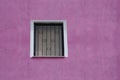 Window on pink wall Royalty Free Stock Photo