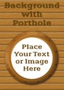 Window Porthole on a Wooden Wall Royalty Free Stock Photo