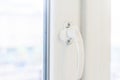 window. PVC plastic. plastic door handle. Royalty Free Stock Photo
