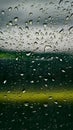 Window and raindrops photo, rainy day weather condition Royalty Free Stock Photo