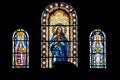 Window of religious stained glass in image Jesus