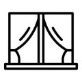 Window repair icon outline vector. Home work