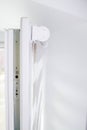 Window roller duo system day and night. Close up on roll curtains indoor Royalty Free Stock Photo