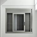 Window with roller shutter Royalty Free Stock Photo