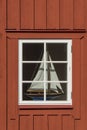 Window with sailingboat