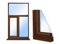 Window and sample of profile on background Royalty Free Stock Photo