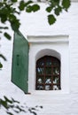 Window.Savvino-Storozhevsky Monastery in Zvenigorod. Russia