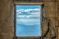 Window Scenic mountain view dramatic sky