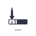 window scrolling left icon on white background. Simple element illustration from education concept