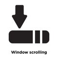 Window scrolling left icon vector isolated on white background,