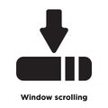 Window scrolling medium icon vector isolated on white background