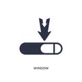 window scrolling medium icon on white background. Simple element illustration from education concept
