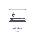 window scrolling right icon from user interface outline collection. Thin line window scrolling right icon isolated on white