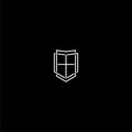 Window security logo icon isolated on dark background