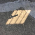Window shadow on the ground Royalty Free Stock Photo