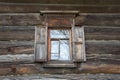 Window with shutters. House of Tsipelev. Kostroma region. Royalty Free Stock Photo