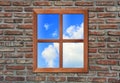 Window with sky.