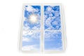 Window sky and sun conceptual image. Royalty Free Stock Photo