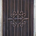 Window with styled iron grid