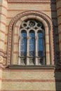 Window on the Synagogue in Budapest Royalty Free Stock Photo