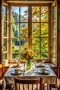 Window and table place Royalty Free Stock Photo
