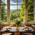 Window and table place Royalty Free Stock Photo