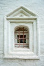 Window in temple of Archangel Michael the Archangelskoye in Russia Royalty Free Stock Photo