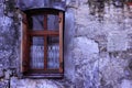 Window on the texture of ultraviolet natural stone