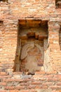 Window of Thai Stupa, Ayutthaya, Thailand December 2018 Royalty Free Stock Photo