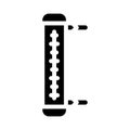 Window thermometer glyph icon vector illustration black