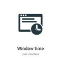 Window time vector icon on white background. Flat vector window time icon symbol sign from modern user interface collection for
