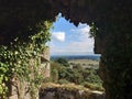 Window to nature at Beeston castle Royalty Free Stock Photo