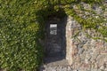 Window to the past, embrasure in the castle of San Giusto, Trieste, Italy