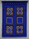 The window with traditional motifs used in the traditional Romanian houses from the Danube Delta area