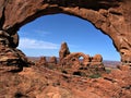 window and turret arch view