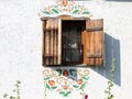 Window of a typical ukrainian antique house