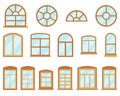 Window in various type, illustration, flat design