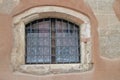 Window of a very old house in Budapest. Royalty Free Stock Photo