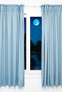 Window view of the full moon Royalty Free Stock Photo