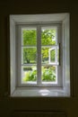 Window with view on garden Royalty Free Stock Photo