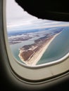 Window view landing in JFK airport New York, NY, USA