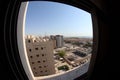 Window view multi story buildings Royalty Free Stock Photo