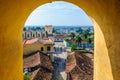 Window view from San Francesco Convent in Trinidad, Cuba Royalty Free Stock Photo