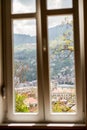 Window View of Sarajevo Skyline