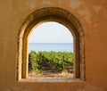 Window on the vineyard Royalty Free Stock Photo