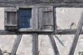Window in Wall of half timbered house Royalty Free Stock Photo