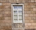 window stones wall sunlight close-up architecture detail outdoor