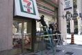 Window was smashed in shop during G20 protests