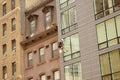 Window Washer in the City Royalty Free Stock Photo